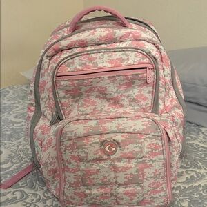 Digital Camo Pink and Gray Backpack